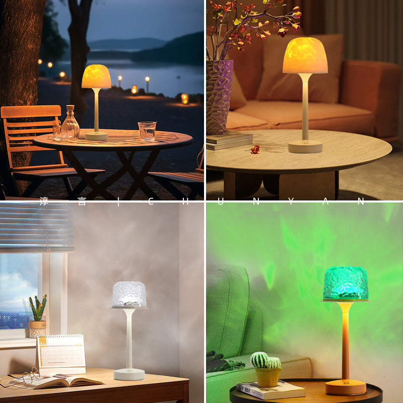 High-Leg Water Ripple Remote Control Romantic Table Lamp