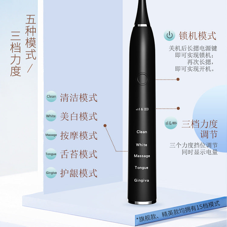 Wireless Charging Ultrasonic Electric Toothbrush