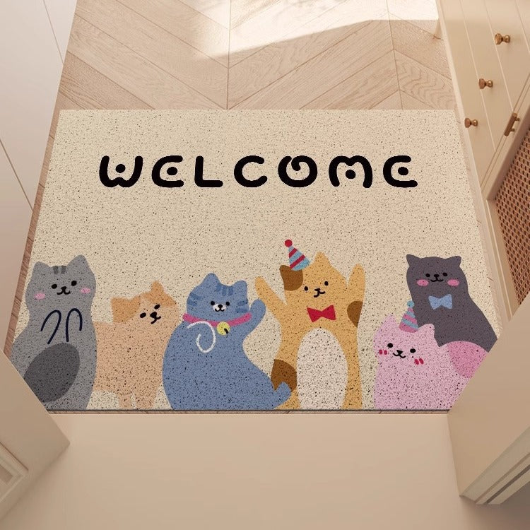Non-Slip Silk Ring Door Mat – Thick, Durable & Clean Look