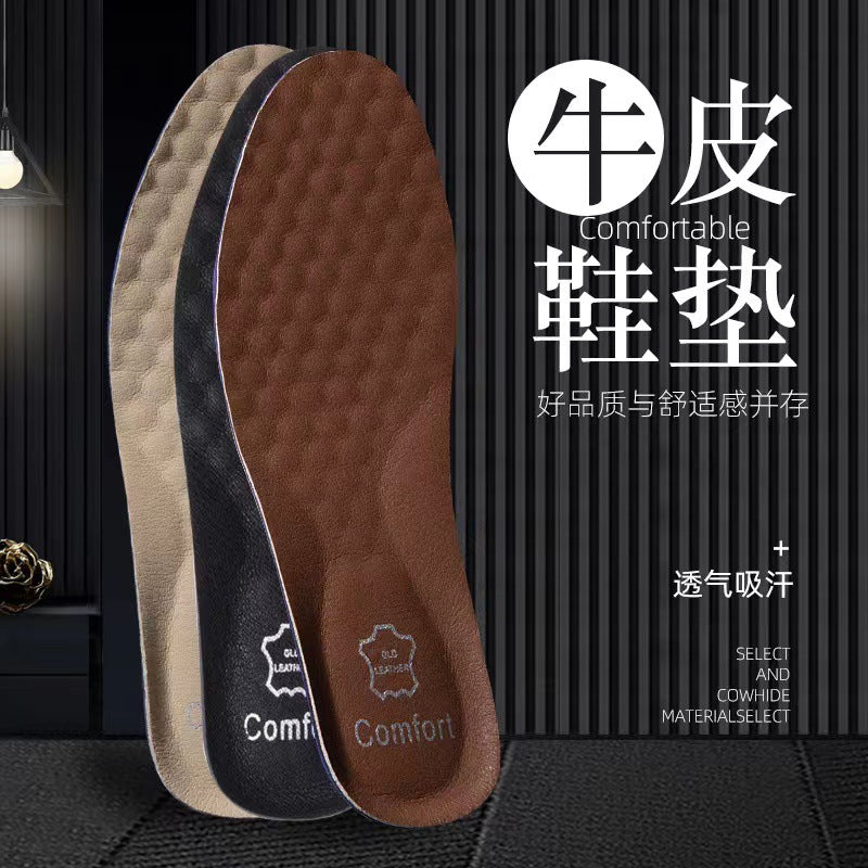 Men’s Leather Shoe Insoles – Soft & Shock-Absorbing