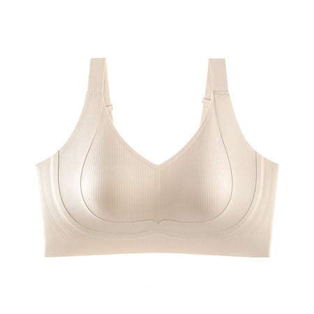 Skin color seamless full cup minimizer bra for elevated support and breathability