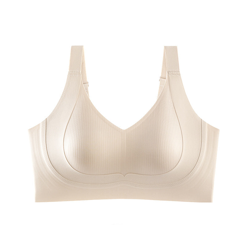 Skin color seamless full cup minimizer bra for elevated support and breathability