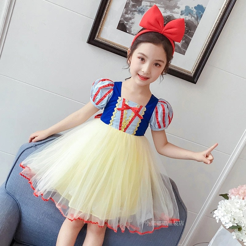 Girls Snow White Princess Dress Puffy Birthday Dress – Kids Fashion Nepal | Tudoholic