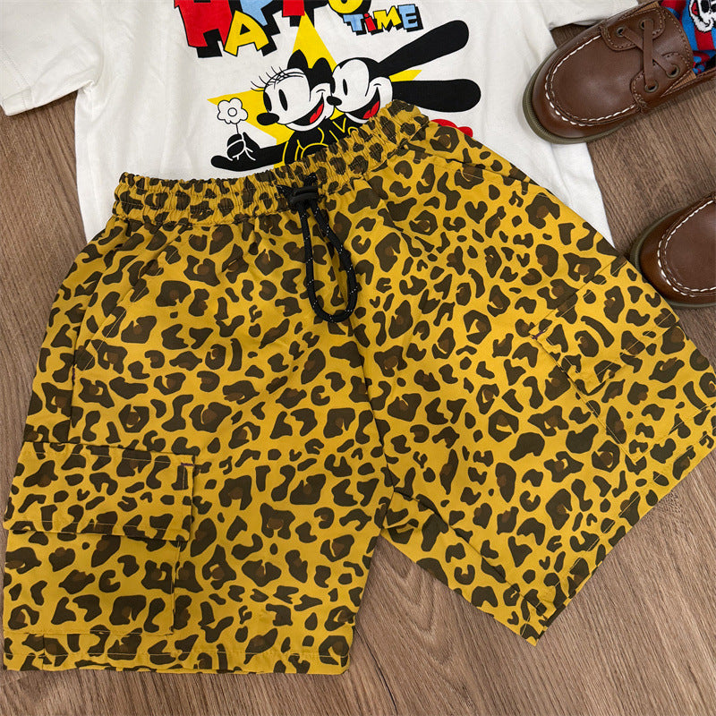 Kids' Leopard Print Quick-Dry Shorts