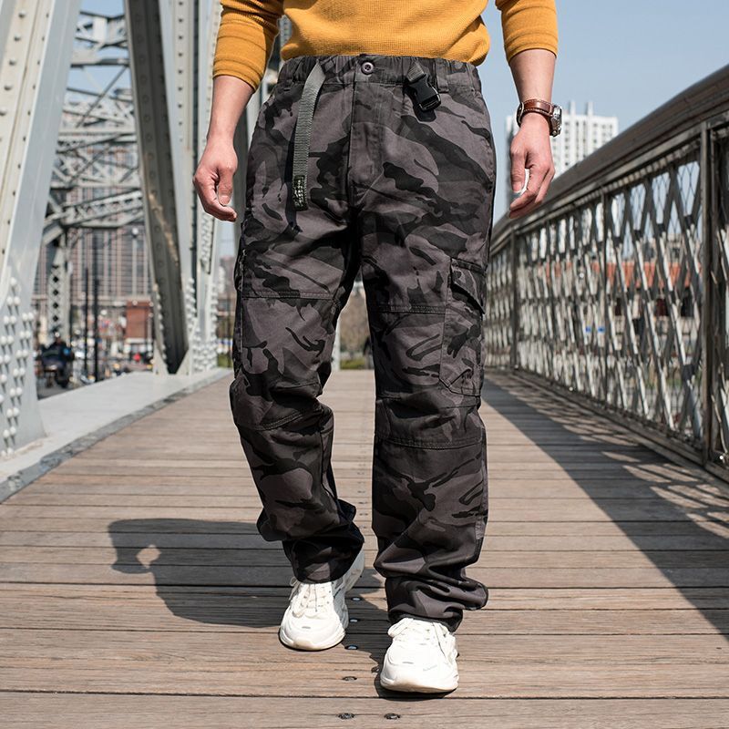 Men’s Camouflage Cargo Pants 🏙️ Multi-Pocket Large Size
