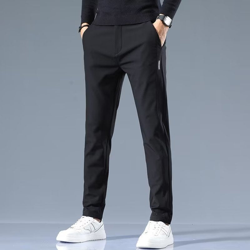 Slim Korean Style Fleece Casual Pants Men