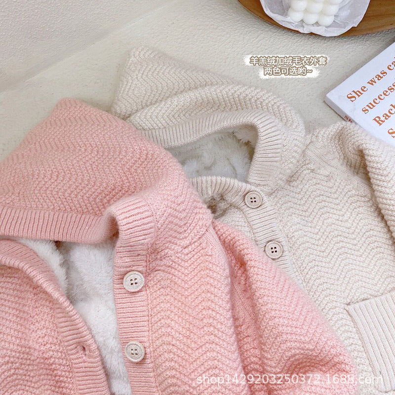 INSTOCK-Bala 2024 Girls’ Thickened Hooded Velvet Jacket