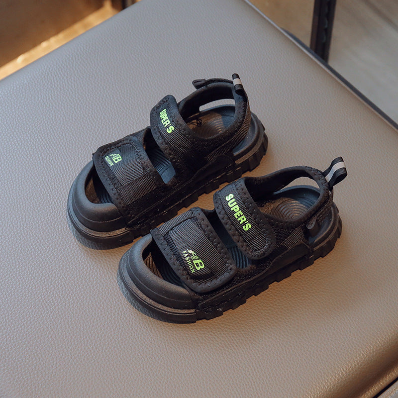 Black girls summer sandals with comfortable and breathable design for outdoor wear