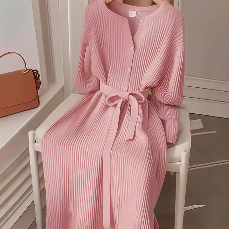 Purple Knitted Sweater Dress