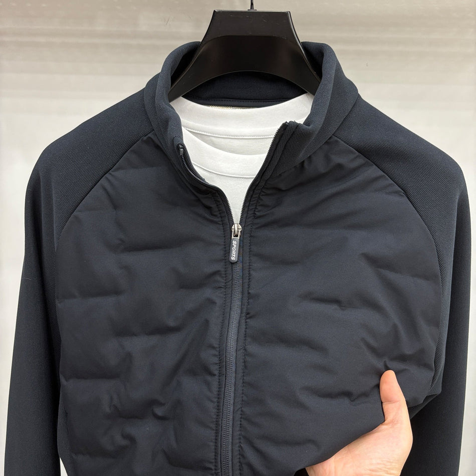 Autumn Winter Sheep Wool Thickened Men's Patchwork Jacket
