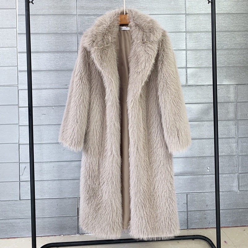 American Style Faux Fur Winter Coat Women