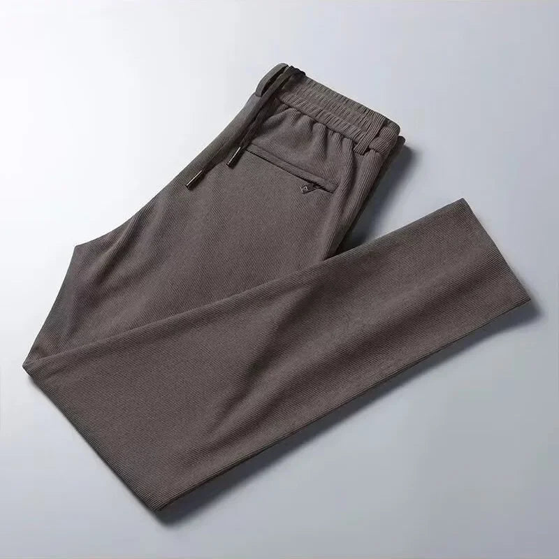 STOCK-Fleece-Lined Corduroy Pants – Slim Fit Men’s Winter Casuals