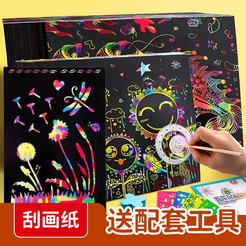 DIY Colorful Scratch Paper Art – Kids Creative Craft Toy