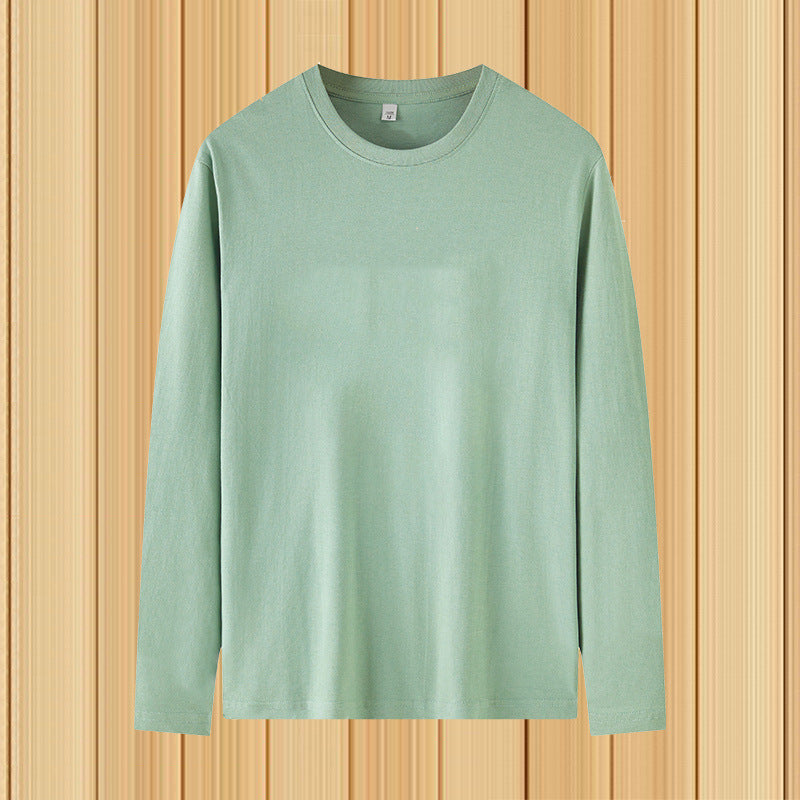 STOCK-Men’s Ice Silk Long Sleeve Black T-Shirt Plus Size