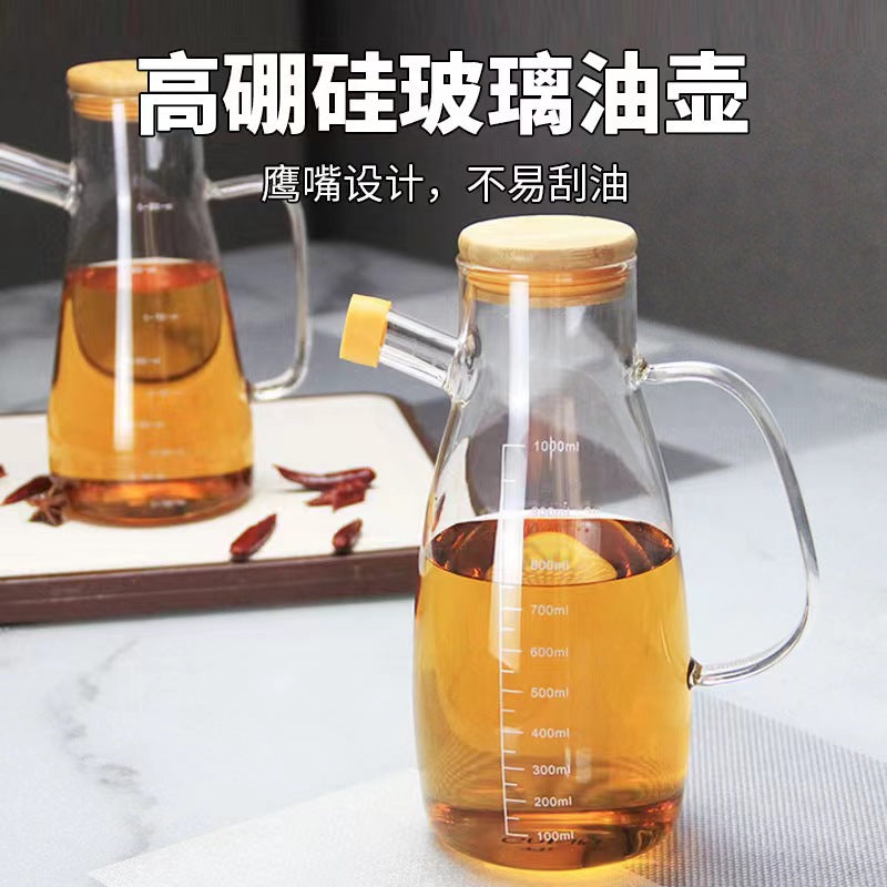 Borosilicate Glass Oil & Vinegar Bottle – Kitchen Storage