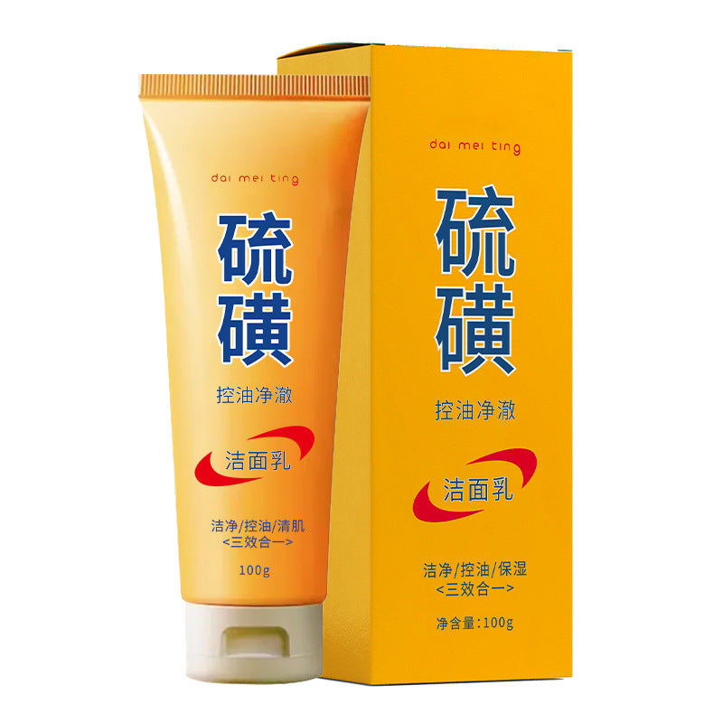 Sulfur Oil-Control Facial Cleanser – Deep Clean & Moisturize