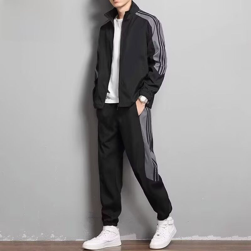 Men’s Spring-Autumn Casual Sports Suit Two-Piece Jacket Set