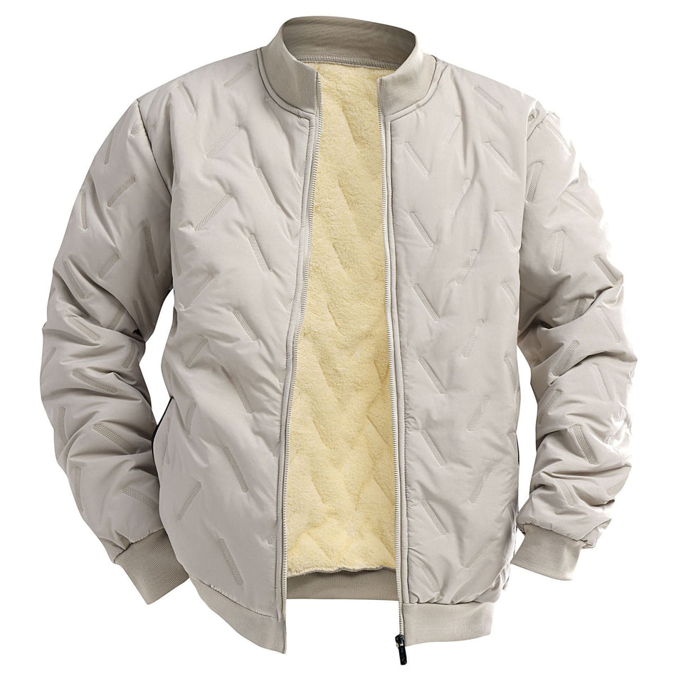 Men’s Velvet Thickened Stand-Up Collar Jacket