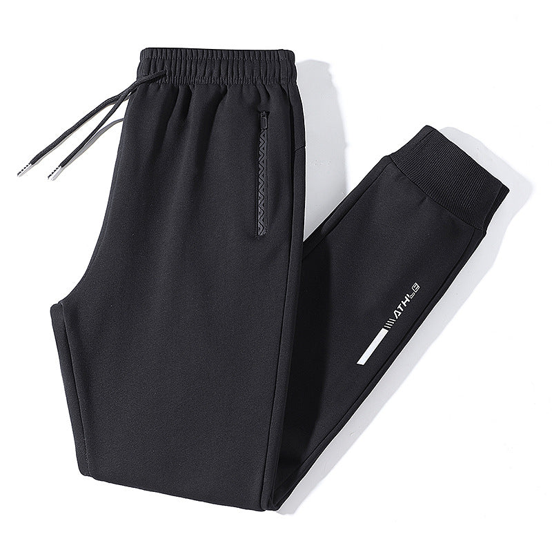 Men’s Fleece-Lined Cotton Casual Pants for Winter