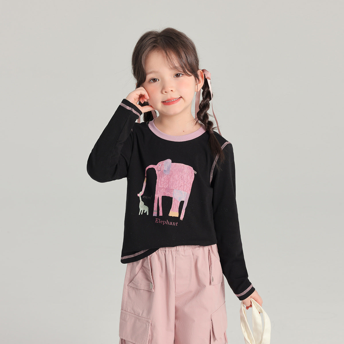 2026 Girls’ Cartoon Long-Sleeve T-Shirt Kidswear – Kids Fashion Nepal | Tudoholic
