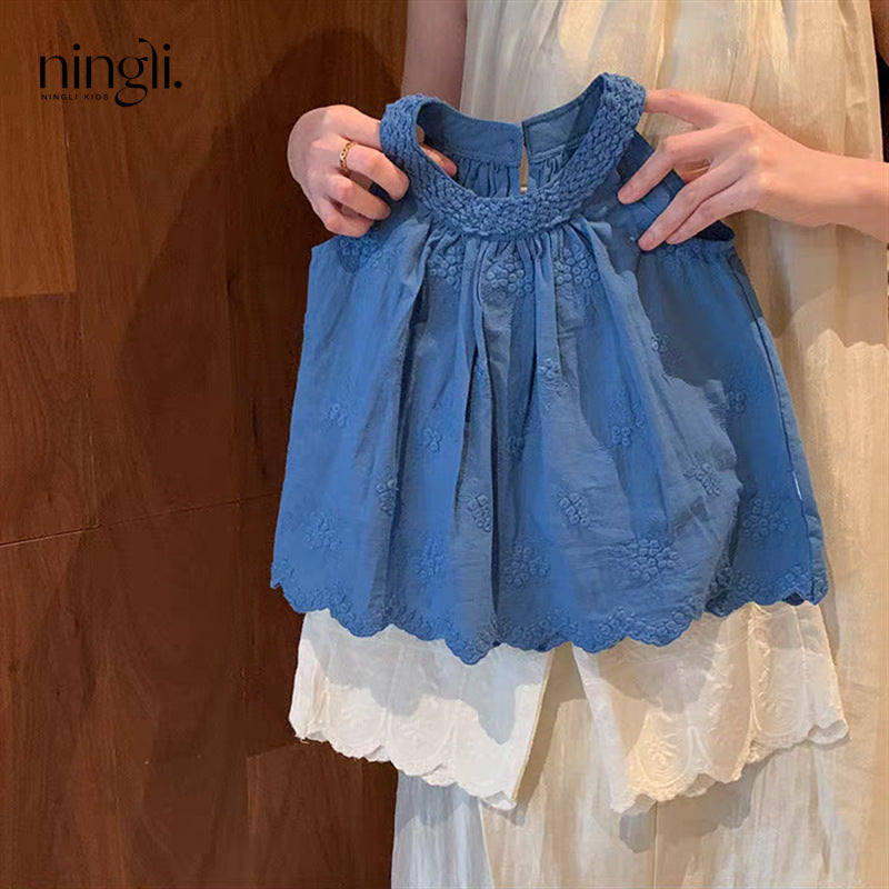 Girls’ Korean Summer Outfit 2025 – 2-Piece Set