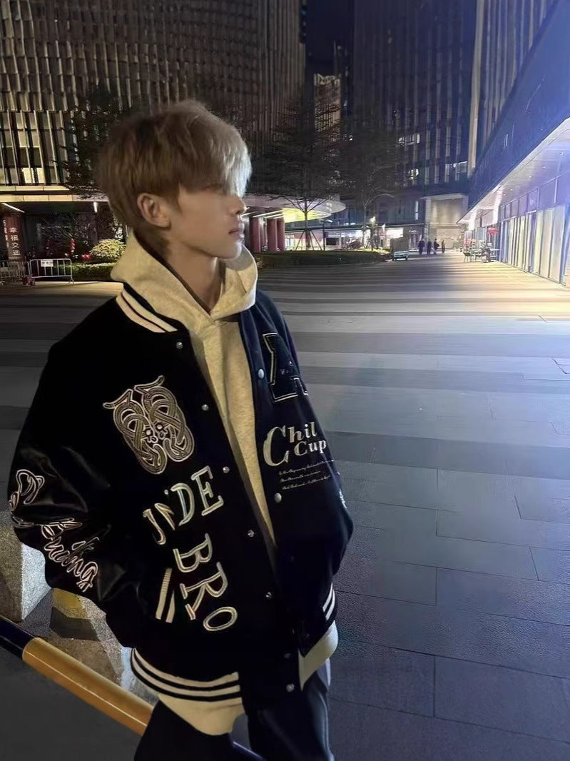 Unisex 2026 American Letter Baseball Jacket – Loose Spring Style