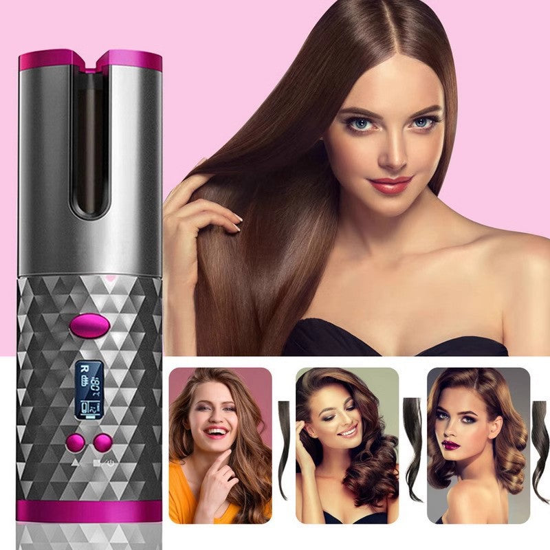 Wireless USB Rechargeable Automatic Curling Iron for Hair