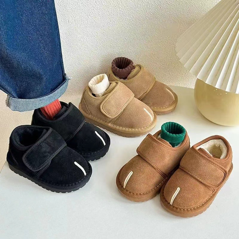Children Cotton Snow Boots Warm Fleece Lined Baby Shoes Kids