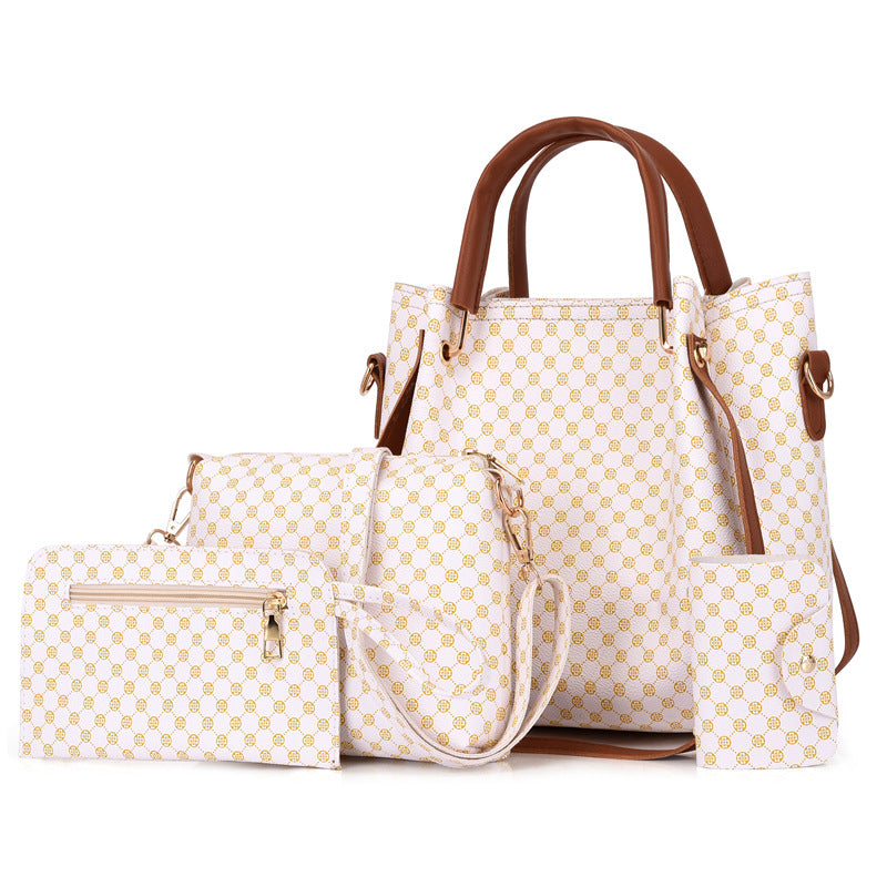 Retro Shoulder Bag Set for Women Four-Piece Crossbody