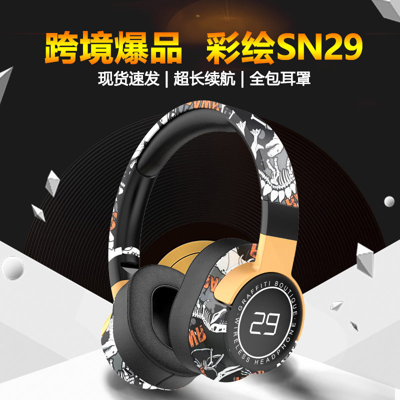 SN29 Painted Head-Mounted Bluetooth Headset with Subwoofer