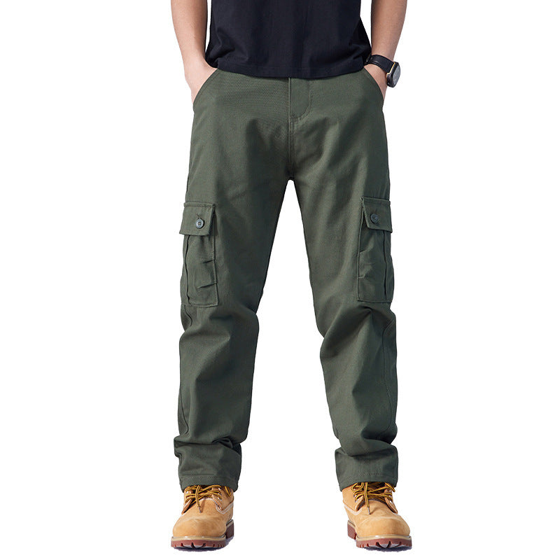 Summer Workwear Cotton Pants Men Breathable