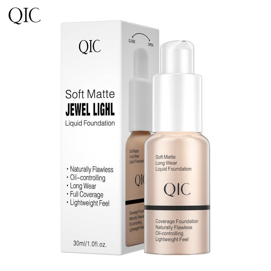 QIC Moisturizing Liquid Foundation – Light & Non-Removing