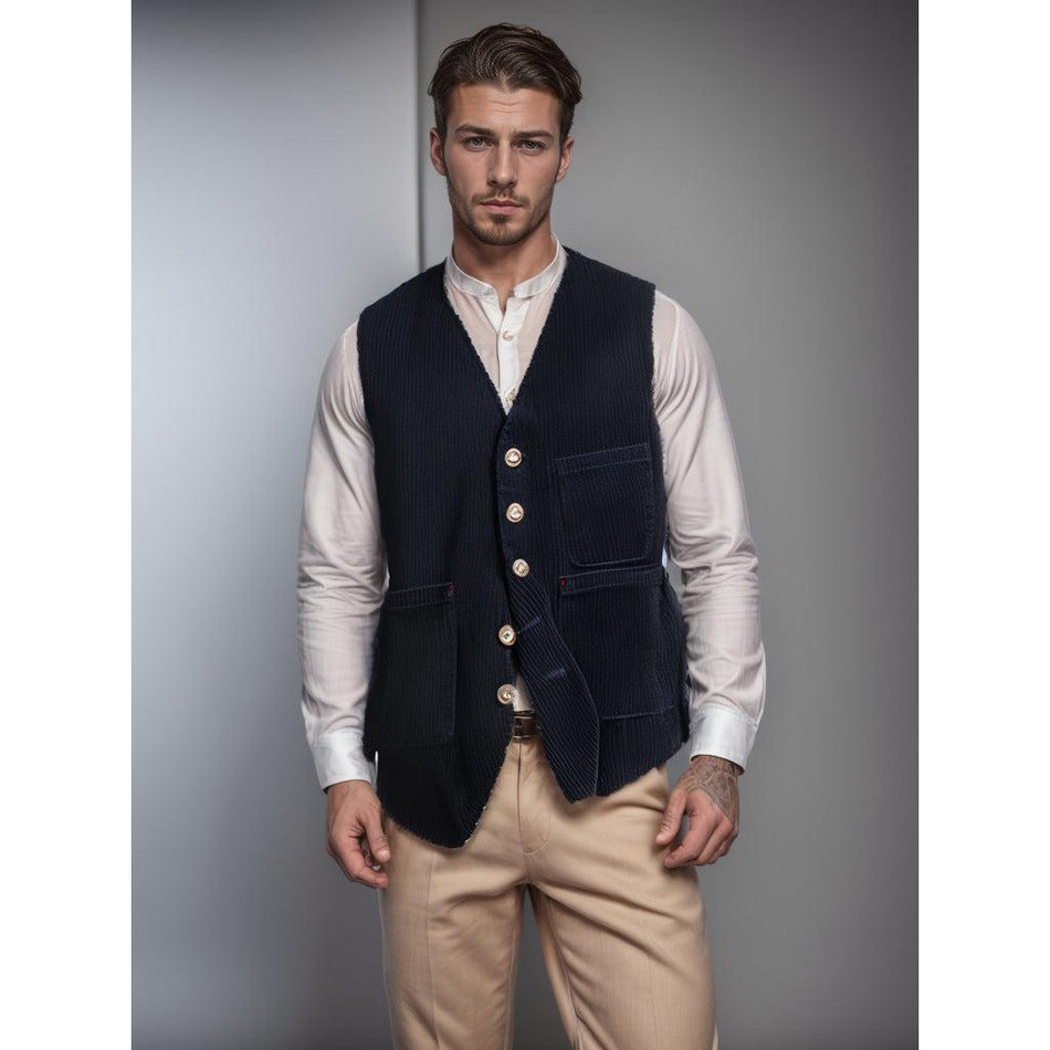 STOCK-Corduroy Men’s Suit Jacket – European & American Style