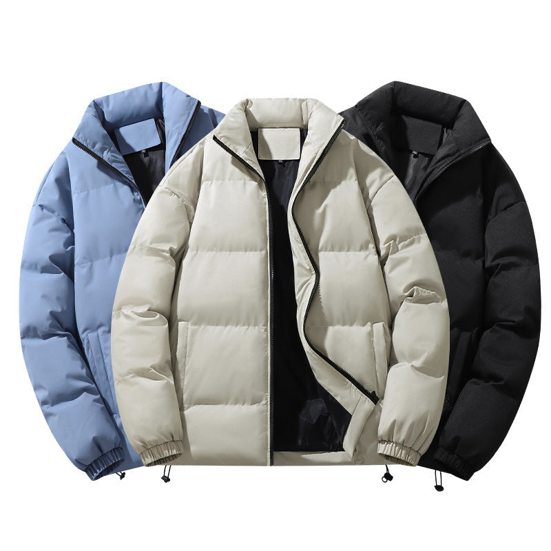 STOCK-Men’s Sports Trend Puffer Jacket – Stand Collar Winter Coat