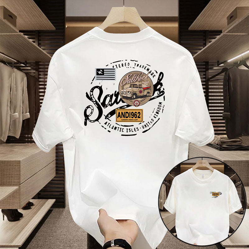 INSTOCK-Heavy Cotton Printed T-Shirt  Men's Summer Trend