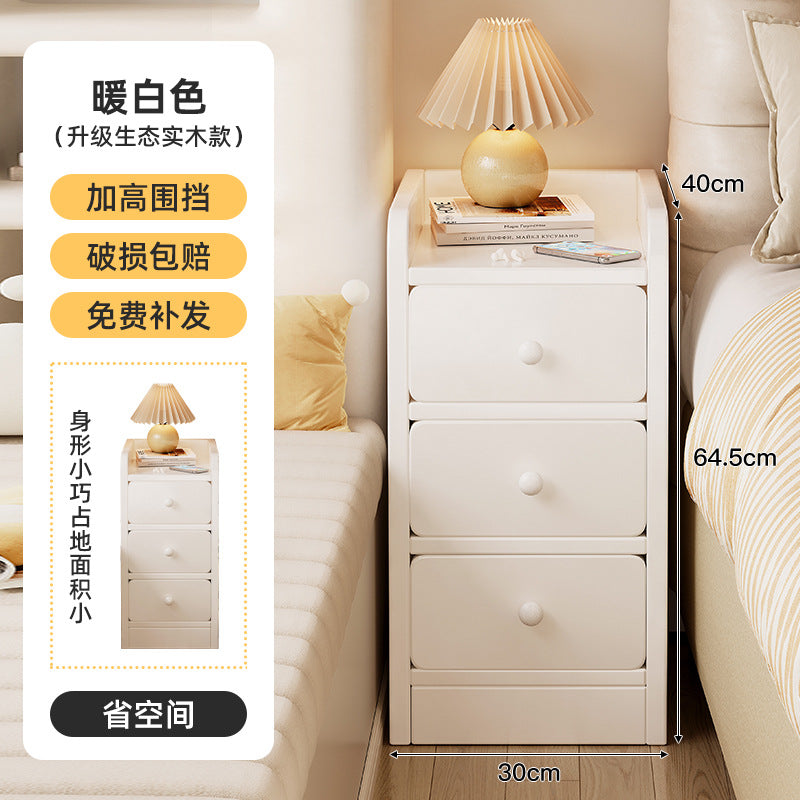 Ultra Narrow Modern Bedside Storage Cabinet Rack