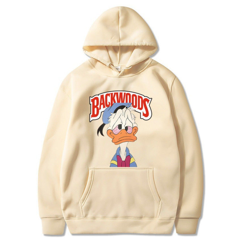 2026 Backwoods Cartoon Pullover Hooded Sweater Men