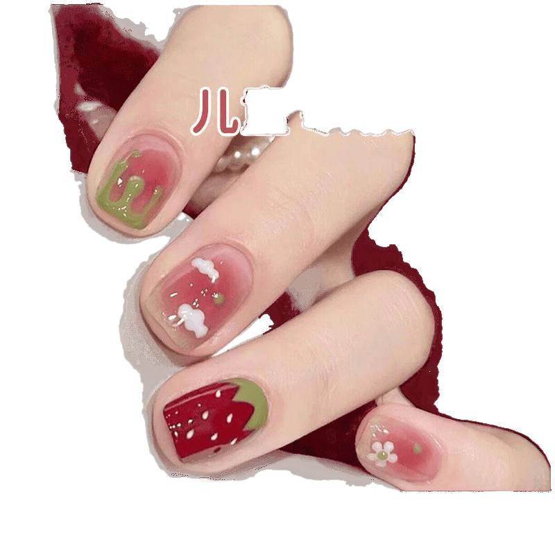 Kids’ Purple Fake Nails – Short Safe Clip-On Nail Art Patch