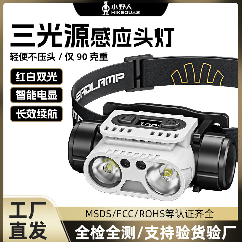 New Bright Outdoor Work Light Long-Life Induction Headlight
