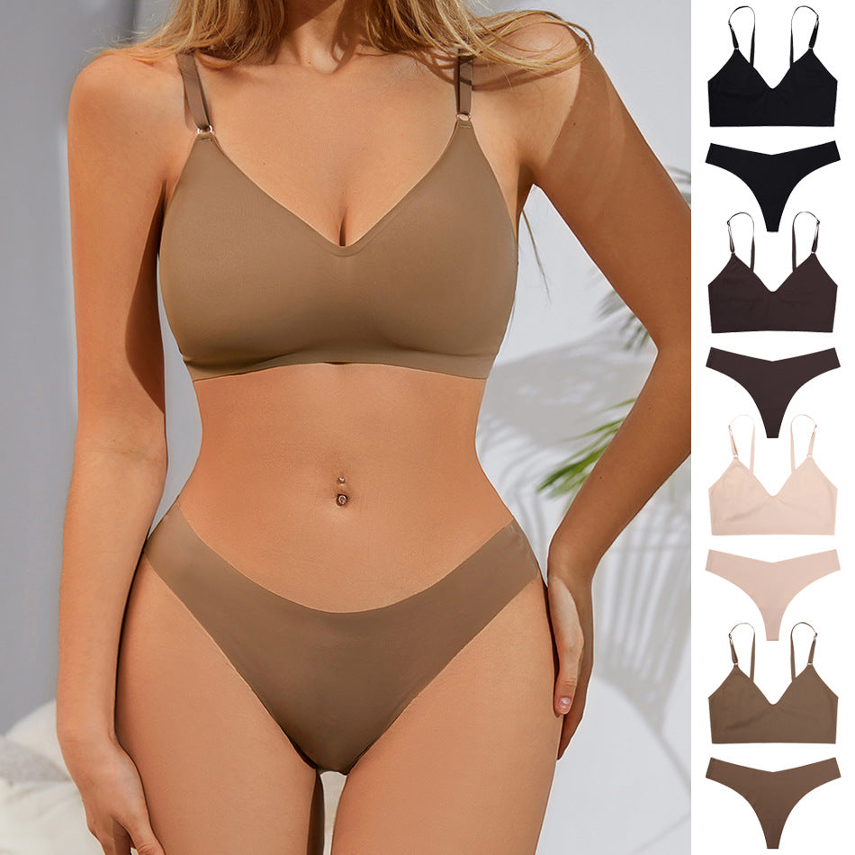 Plus Size V-Neck Underwear Suit