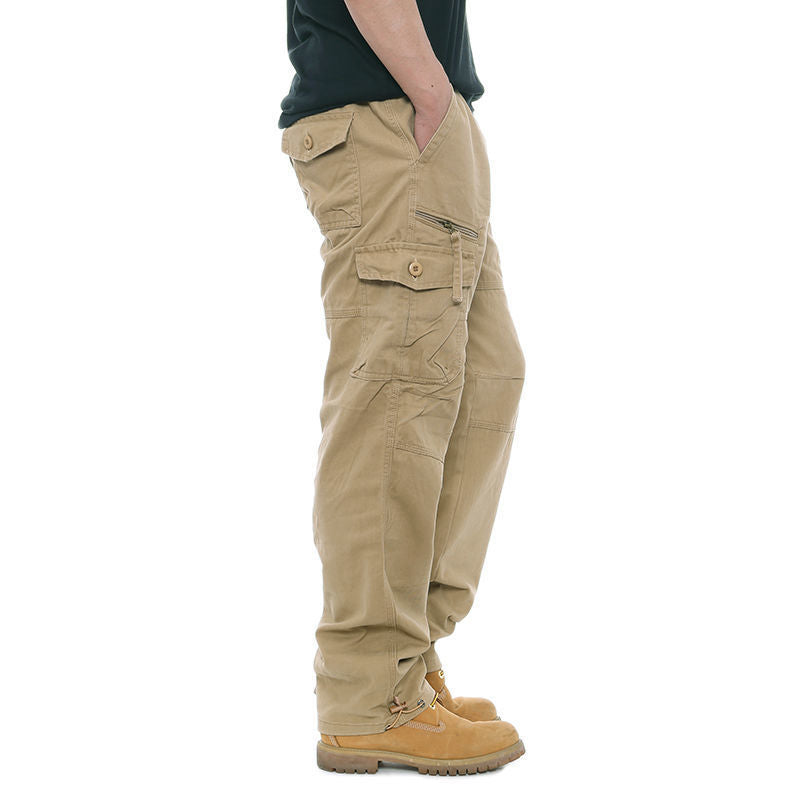 Men’s Multi-Pocket Work Pants – Wear-Resistant Loose Fit