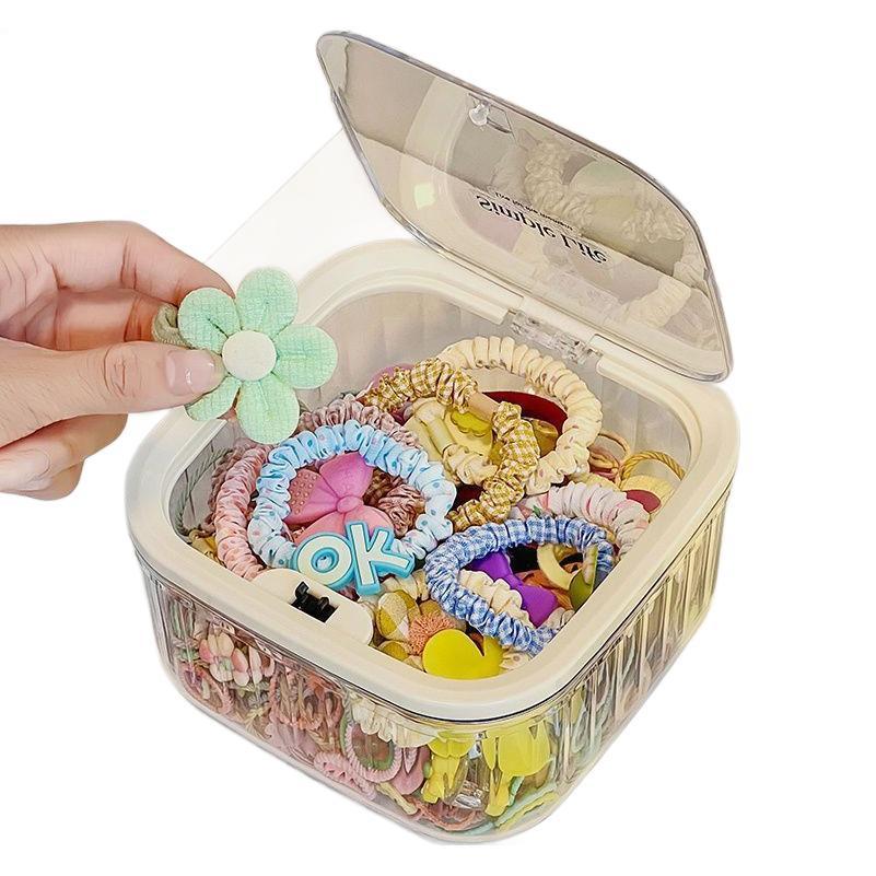 Transparent Hair Accessory Organizer – Multi-Layer Storage Box