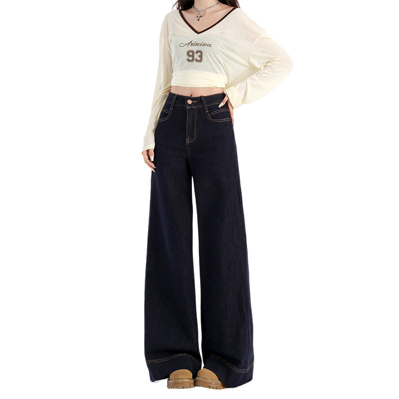 Tannin Blue Retro Wide-Leg Jeans