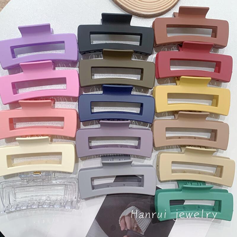 Frosted Square French Hair Clip – Elegant Bath Claw