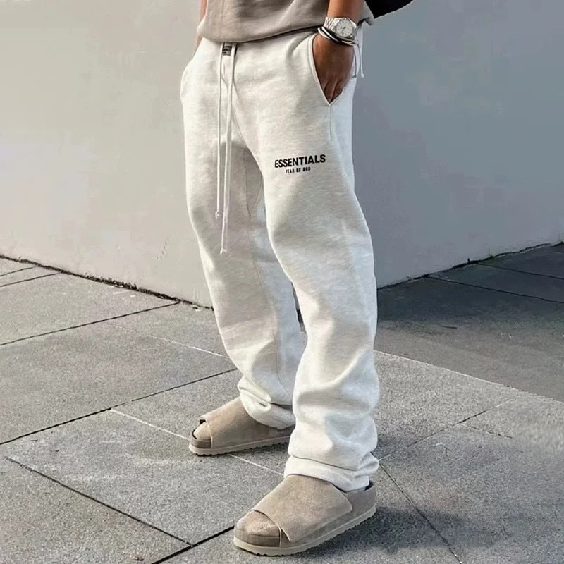 Men’s High Street Loose Fleece Sweatpants with Print