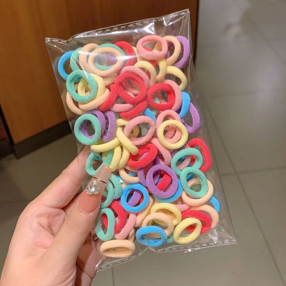 STOCK - Baby Girls Colorful Elastic Hair Ties
