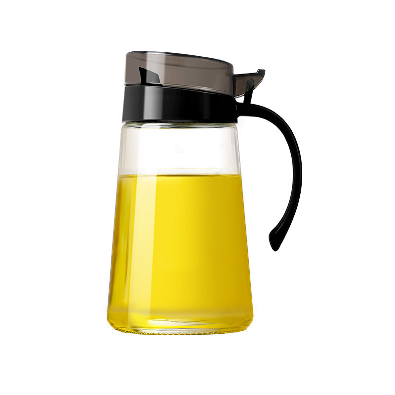 Large Glass Oil & Seasoning Bottle – Non-Drip Kitchen Pot