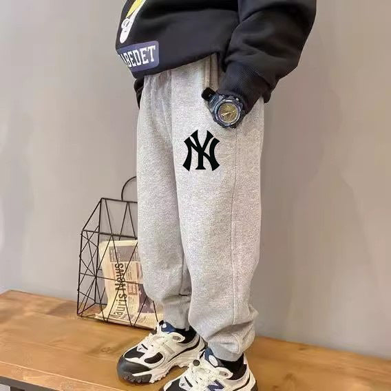 STOCK-Kids’ Fleece-Lined Sweatpants | Autumn & Winter Velvet