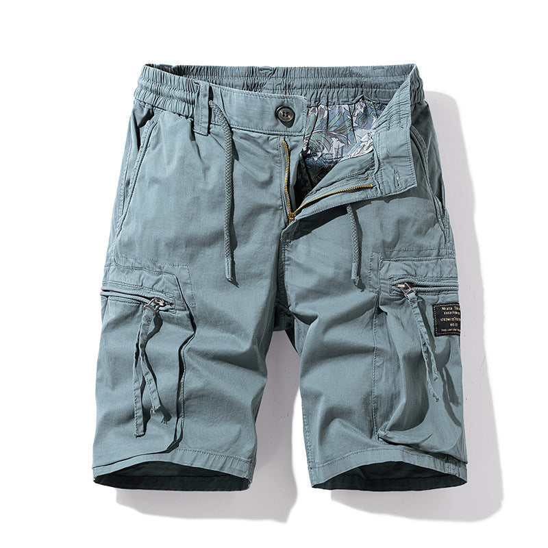 Men’s Casual Multi-Pocket Shorts – Loose, European & American