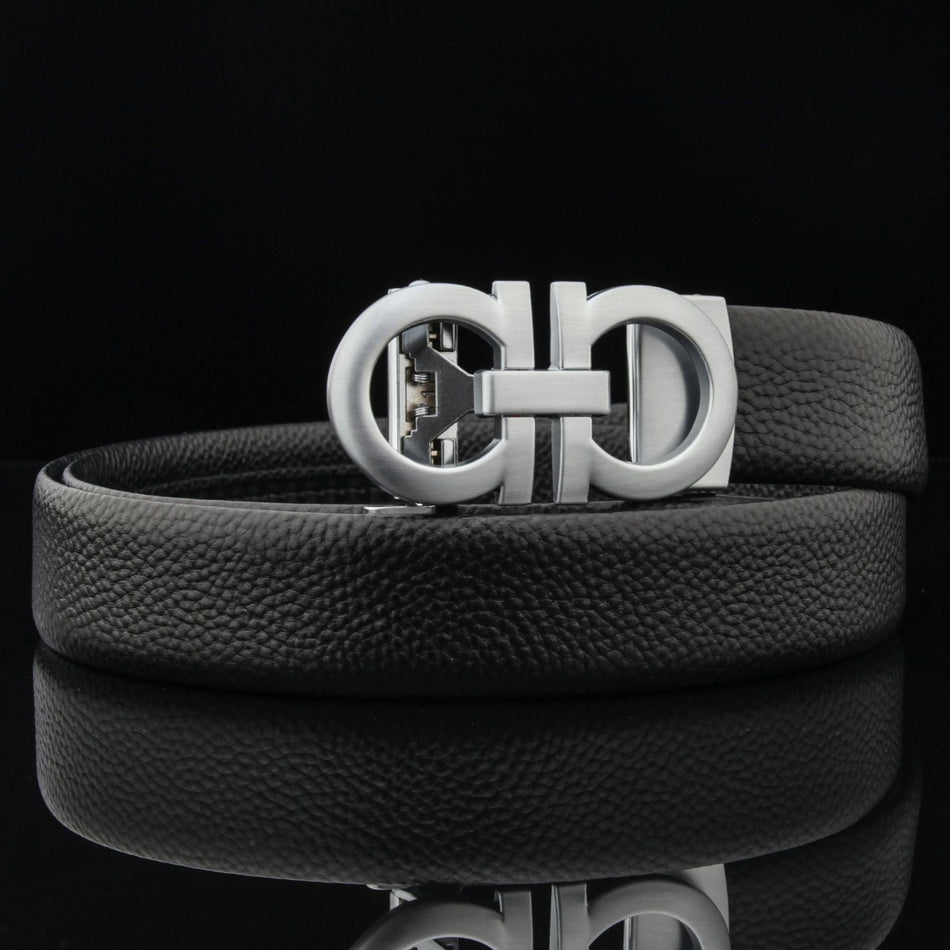 Men’s First-Layer Cowhide Belt – Automatic Business Buckle